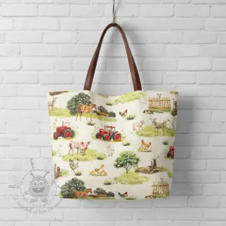 Tkanina dekoracyjna Cosy Farm Animals digital print