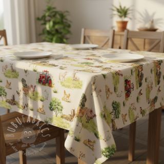 Tkanina dekoracyjna Cosy Farm Animals digital print