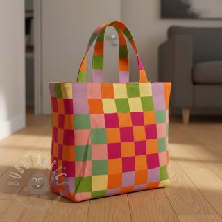 Tkanina dekoracyjna Joyful Block Patch digital print