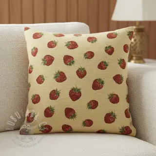 Tkanina dekoracyjna GOBELIN premium Strawberry Sweet Joy