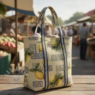 Tkanina dekoracyjna GOBELIN premium Citrus Lemon Azulejos