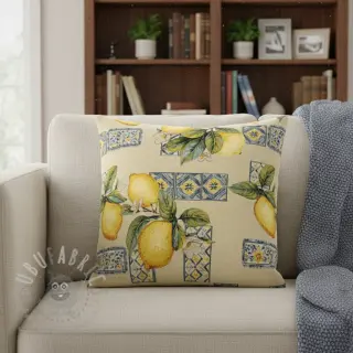 Tkanina dekoracyjna GOBELIN premium Citrus Lemon Azulejos