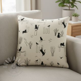 Tkanina dekoracyjna Linenlook premium Cat Sea Life