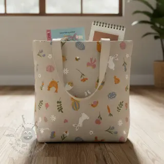 Tkanina dekoracyjna Linenlook premium Easter Doodle Icon
