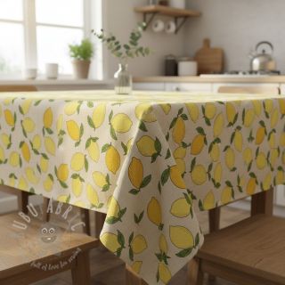 Tkanina dekoracyjna Linenlook premium Sunny Lemon Fruit