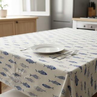 Tkanina dekoracyjna Linenlook premium Fish Swimming School