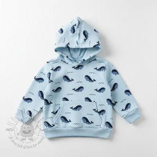 Dresówka drapana JOGGING Whales blue