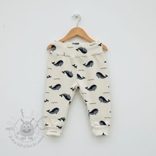 Dresówka drapana JOGGING Whales ecru