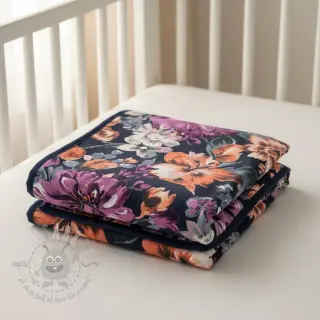 Dresówka Flower Luna navy digital print