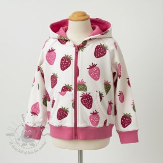 Dresówka drapana JOGGING Strawberries ecru