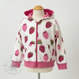 Dresówka drapana JOGGING Strawberries ecru