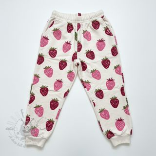 Dresówka drapana JOGGING Strawberries ecru