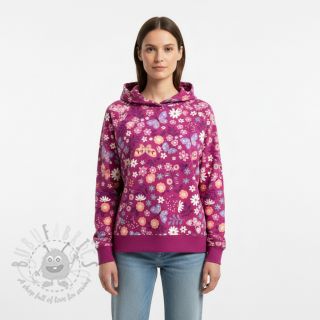 Dresówka Flowers Azriel fuchsia