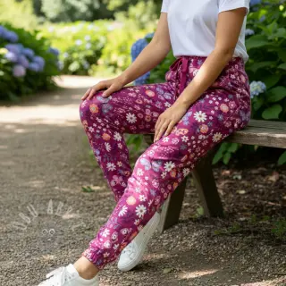Dresówka Flowers Azriel fuchsia