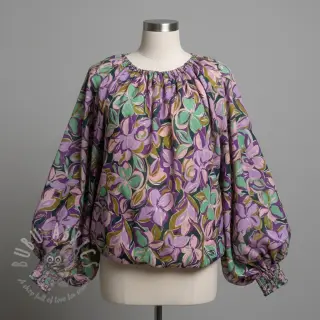 Bawełniana tkanina VISCOSE Flowers cobalt