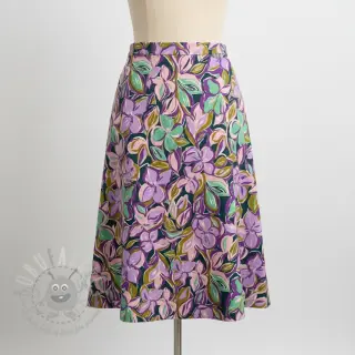 Bawełniana tkanina VISCOSE Flowers cobalt