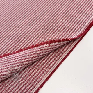 Tkanina dekoracyjna DOBBY Colored stripe cherry