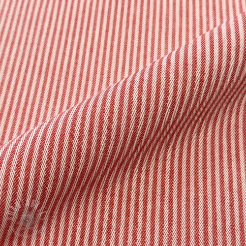 Tkanina dekoracyjna DOBBY Colored stripe poppy red