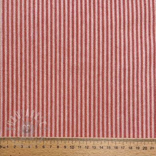 Tkanina dekoracyjna DOBBY Colored stripe poppy red