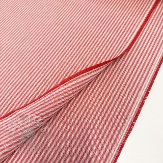 Tkanina dekoracyjna DOBBY Colored stripe poppy red