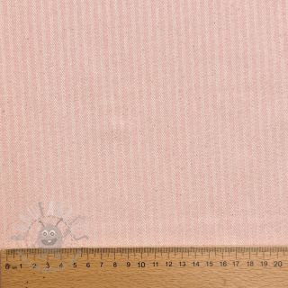 Tkanina dekoracyjna DOBBY Colored stripe light pink