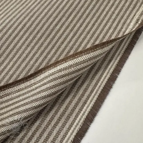 Tkanina dekoracyjna DOBBY Colored stripe coffee