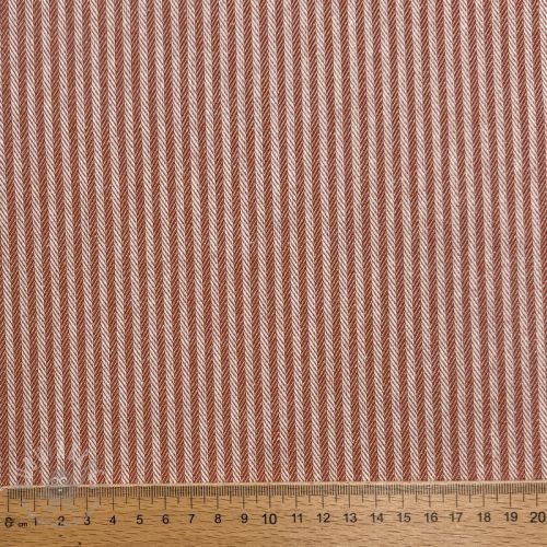 Tkanina dekoracyjna DOBBY Colored stripe dark orange