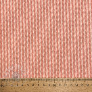 Tkanina dekoracyjna DOBBY Colored stripe coral