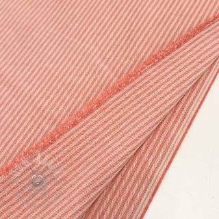 Tkanina dekoracyjna DOBBY Colored stripe coral