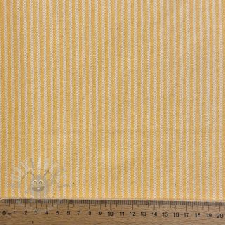 Tkanina dekoracyjna DOBBY Colored stripe warm yellow