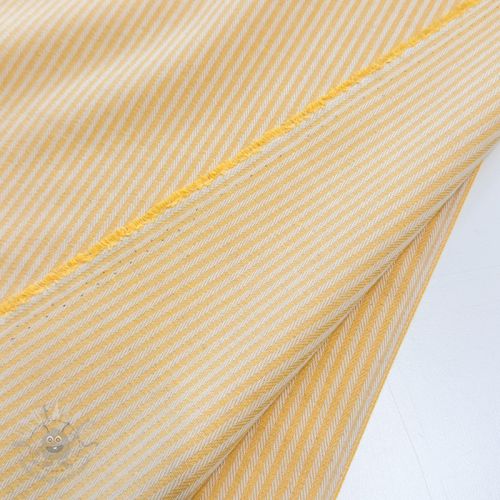 Tkanina dekoracyjna DOBBY Colored stripe warm yellow