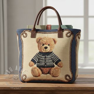 Tkanina dekoracyjna GOBELIN PREMIUM Teddy Bear Nautic PANEL
