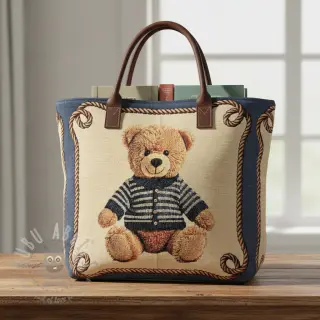 Tkanina dekoracyjna GOBELIN PREMIUM Teddy Bear Nautic PANEL