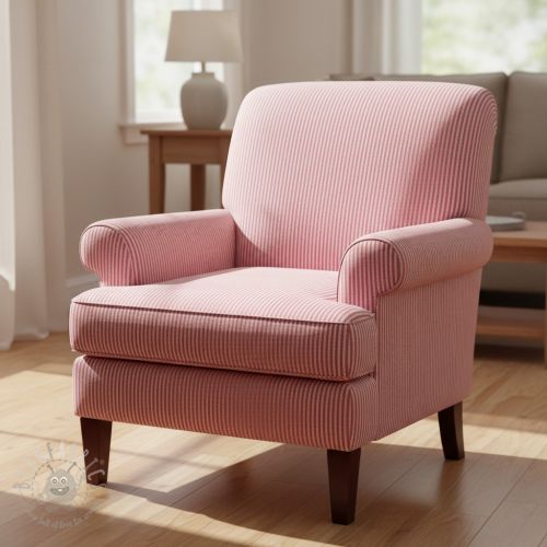 Tkanina dekoracyjna DOBBY Colored stripe fuchsia