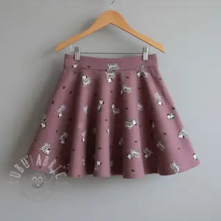 Bawełniana tkanina FLANNEL Zebras mauve