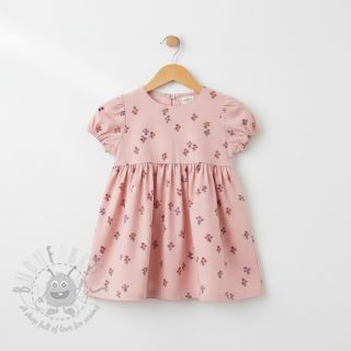 Bawełniana tkanina FLANNEL Flowers light pink