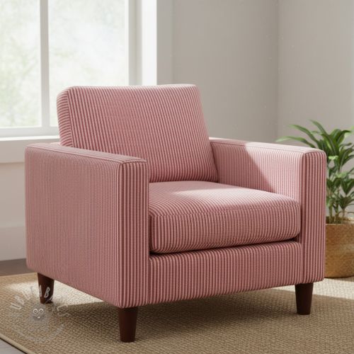 Tkanina dekoracyjna DOBBY Colored stripe cherry