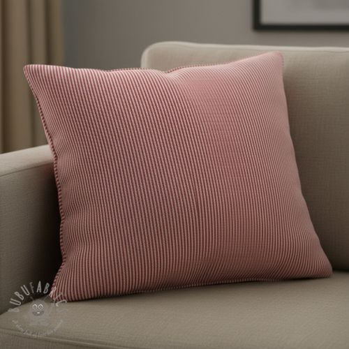 Tkanina dekoracyjna DOBBY Colored stripe cherry