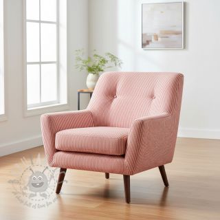 Tkanina dekoracyjna DOBBY Colored stripe poppy red