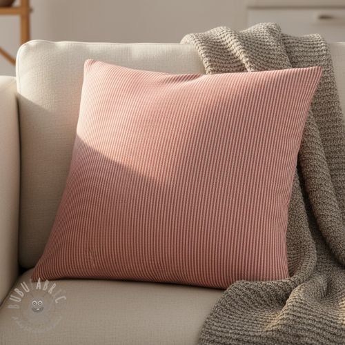 Tkanina dekoracyjna DOBBY Colored stripe poppy red