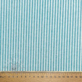Tkanina dekoracyjna DOBBY Colored stripe turquoise