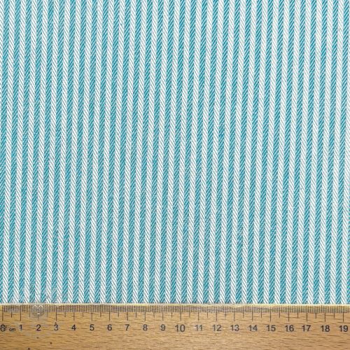 Tkanina dekoracyjna DOBBY Colored stripe turquoise
