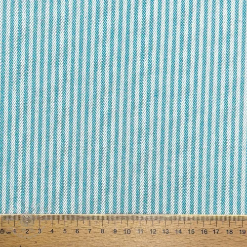 Tkanina dekoracyjna DOBBY Colored stripe turquoise