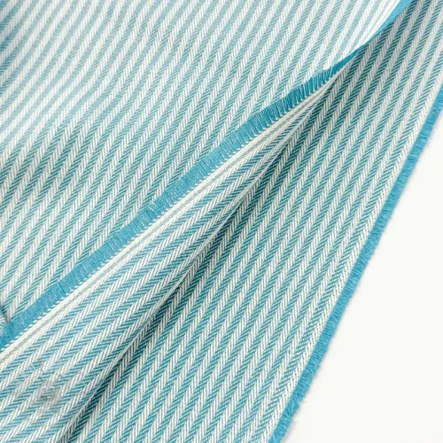 Tkanina dekoracyjna DOBBY Colored stripe turquoise
