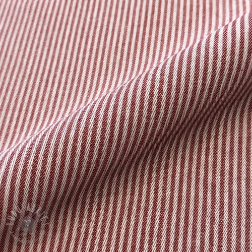 Tkanina dekoracyjna DOBBY Colored stripe burgundy