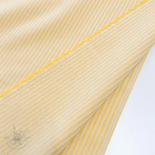 Tkanina dekoracyjna DOBBY Colored stripe pastel yellow
