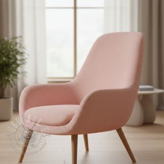 Tkanina dekoracyjna DOBBY Colored stripe light pink