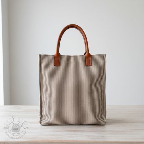 Tkanina dekoracyjna DOBBY Colored stripe coffee