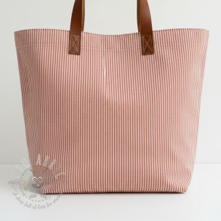 Tkanina dekoracyjna DOBBY Colored stripe dark orange