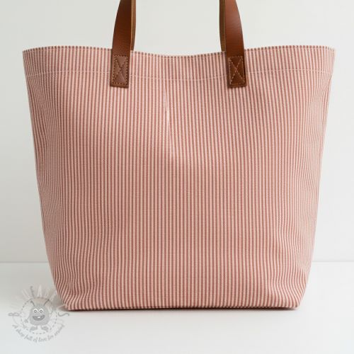 Tkanina dekoracyjna DOBBY Colored stripe dark orange